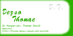 dezso thomae business card